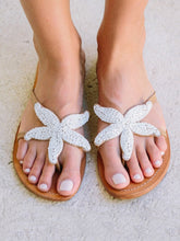 Starfish Pattern Beaded Sandals